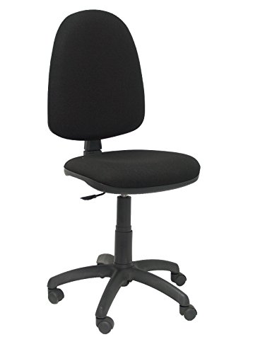PIQUERAS Y CRESPO Modell 04CP - Ergonomischer Bürostuhl mit Permanentkontaktmechanik und höhenverstellbar - Sitz und Rücken gepolstert in Stoff BALI schwarz