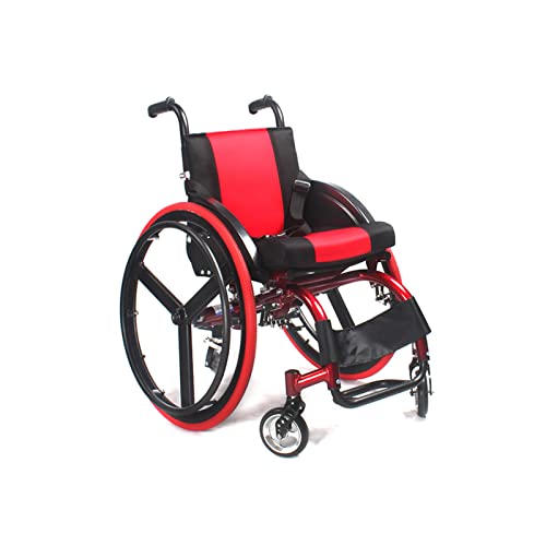 Wheelchair Sport Freizeit Manueller Rollstuhl All Terrain Leichter, faltbarer, selbstfahrender Rollstuhl, stoßdämpfender Rollstuhl aus Aluminiumlegierung für erwachsene Kinder Behinderte