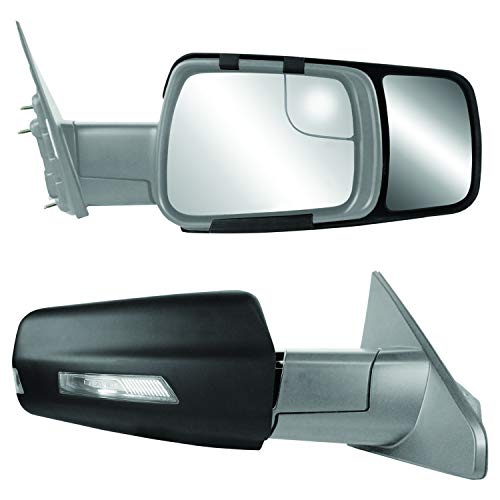 Fit System - 80730 Snap & Zap Custom Abschleppspiegel Paar für Ram 1500 Pick-up, schwarz