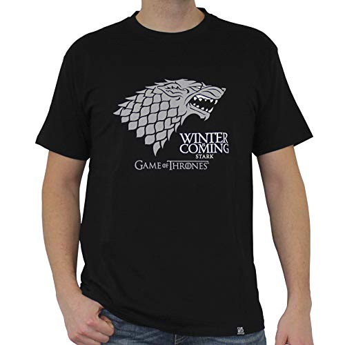 ABYstyle ABYstyleABYTEX221-M Abysse Game of Thrones Winter is Coming Herren Basic T-Shirt, Größe M