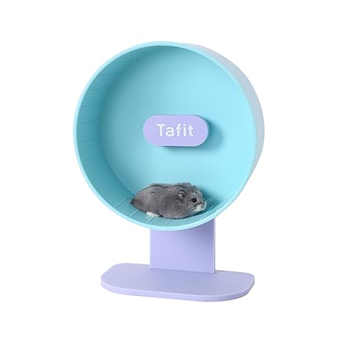 Tafit Silent Hamster Rad 8,7 Zoll Doppellager Kleintiere Leise Laufräder Höhenverstellbar für Zwerghamster, Rennmäuse, Mäuse, Igel, Lemmings, oder andere kleine Haustiere, Cyan