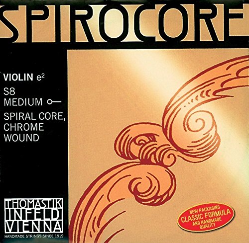Thomastik Einzelsaite für 4/4 Violine Spirocore - G-Saite Spiralseil Kern, Silber umsponnen, mittel