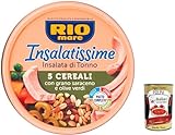3x Rio mare Insalatissime tonno e e 5 cereali Salad Thunfisch mit 5 Getreide 220g + Italian gourmet polpa 400g