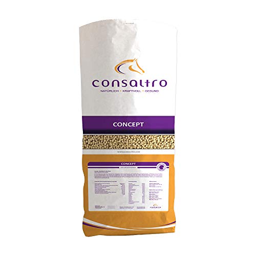 consaltro Concept - Leistungs-Pferdefutter - im Vergleich zum traditionellen Müsli, EIN hochaufgeschlossenes Extrudat - - 14,5kg
