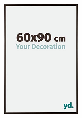 yd. Your Decoration - 60x90 cm - Bilderrahmen von Kunststoff mit Acrylglas - Ausgezeichneter Qualität - Antrazit - Antireflex - Fotorahmen - Evry.