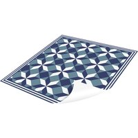 mySPOTTI Vinyl Teppich »Napo«, BxL:68 cm x 68 cm, tuerkis|weiß|blau