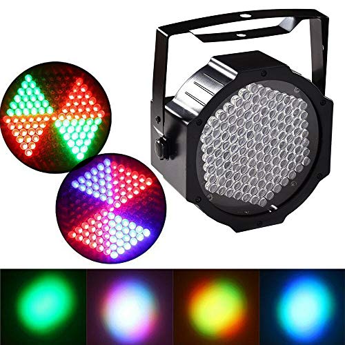 4 Stück 127 LED RGB Bühnenbeleuchtung Scheinwerfer DMX Club Disco Par Light Farbmischun Scheinwerfer Gartenlicht Partylicht Disco Licht Außenbeleuchtung Strahler Stage Light DMX Party Lighting