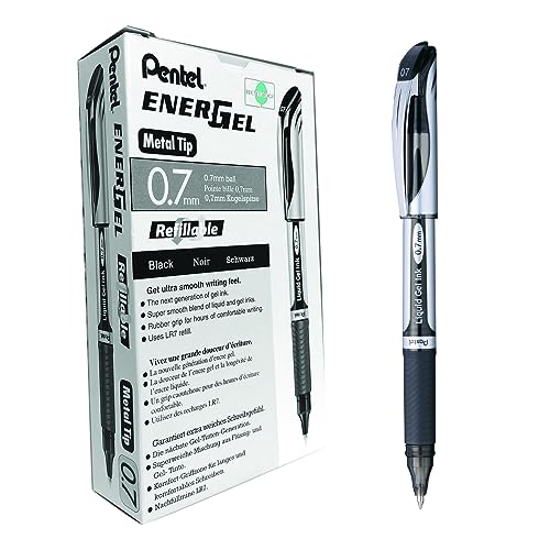 Pentel EnerGel Xm Gel-Roller (Schreibfarbe schwarz) 12 Stück