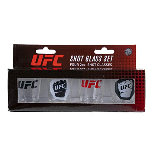 PSG UFC UFC Unisex UFC Schnapsgläser-Set, 4 Stück, transparent, klein (PSGLS0463166)