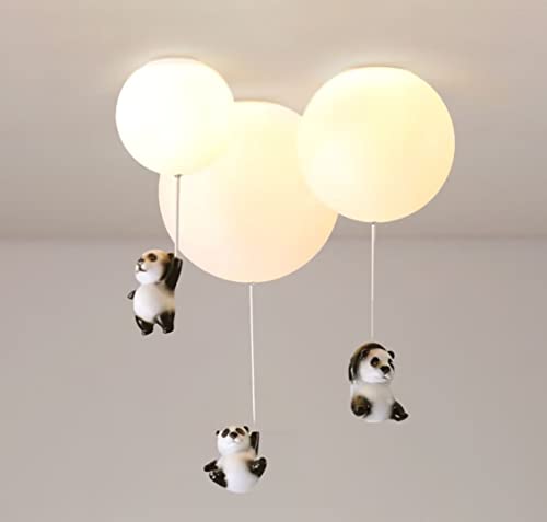 GUANSHAN Panda Ballon Kronleuchter Kinderzimmer Deckenleuchte mit Panda Anhänger Kreative Ballon Deckenleuchte Deckenleuchte Für Schlafzimmer, Kinderzimmer