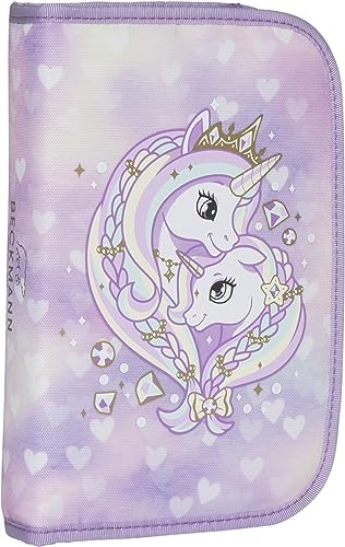 BECKMANN, Federmappe Unicorn Princess Purple, mit Inhalt, Mäppchen Federtasche, Grundschule, 1. Klasse, Purple