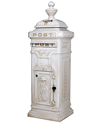 Briefkasten weiß Postkasten Landhausstil Stadbriefkasten Postbox freistehend neu LTA301 Palazzo Exclusive