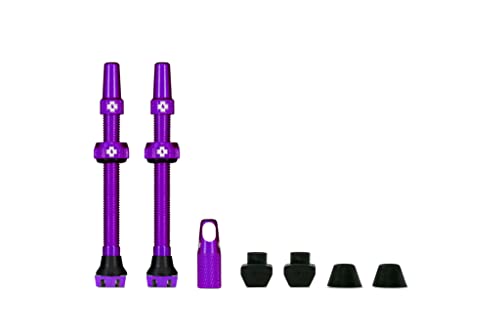 Muc Off Purple Tubeless Presta, 44mm-Premium No Leak Bicycle with Integrated Valve Core Removal Tool Schlauchlose Ventile, violett