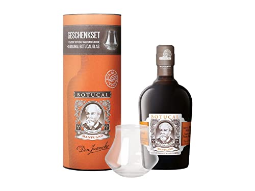 Botucal Mantuano Rum Geschenkset 1 x 0,7l Flasche + originalen Botucal Glas - diesen feinen Rum jetzt stilvoll genießen!