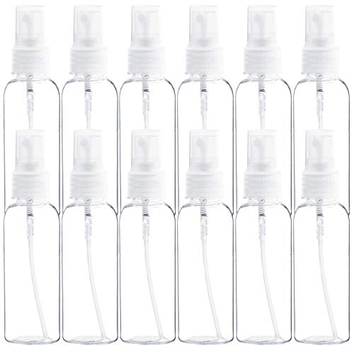 Youngever 20er Pack 30ML Plastiksprayflaschen, Nachfüllbare Plastiksprayflaschen mit Deckeln, Klare Leere Feinen Nebel Plastik Mini Travel Flaschen