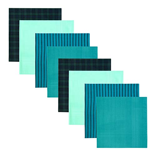 Retreez 8 Stück Reine Baumwolle Gemischte Taschentücher für Herren Geschenkset - Gemischte Set A5A010