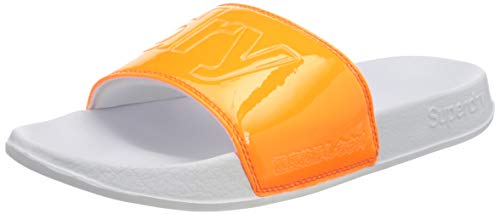 Superdry Damen Pool Slide Pantoffeln, Orange (Fluro Orange 12M), 36/37 EU