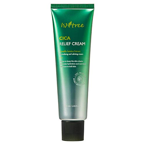 Isntree Cica Relief Cream - beruhigende Gesichtscreme mit Centella Asiatica für gereizte und empfindliche Haut - 50ml