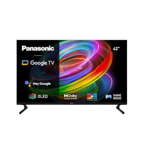Panasonic TX-42MZ700E, 42 Zoll 4K Ultra HD OLED Smart 2023 TV, High Dynamic Range (HDR), Dolby Atmos & Dolby Vision, Android TV, Google Assistant, Chromecast, 2 fuß-sockel, Fernbedienung, Schwarz