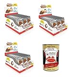 3x Kinder Cards Waffel mit scholokade schoko riegel 30 Stück kekse waffel 768 g + Italian Gourmet polpa 400g