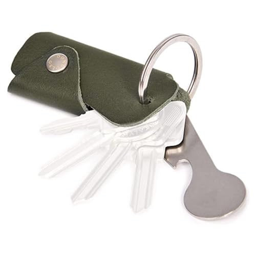 DONBOLSO® Colt I Schlüsseletui aus Leder für 1-6 Schlüssel für Damen und Herren (Nappa Oliv)