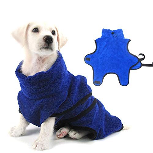 chenyu Hundebademantel für Haustiere, super wasserabsorbierend, schnell trocknend, weicher Bademantel hält Ihren Hund Katze sauber, warme Decke für Hunde und Katzen
