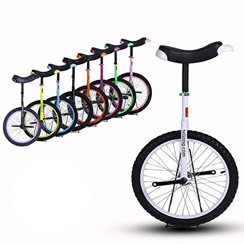 HWF Einrad Kinder 24 Zoll Einräder für Erwachsene/Big Kids - Uni Cycle, Einrad für Kinder Männer Frau Teenager Jungen Reiter, Bestes Geburtstagsgeschenk (Color : White, Size : 24 Inch Wheel)
