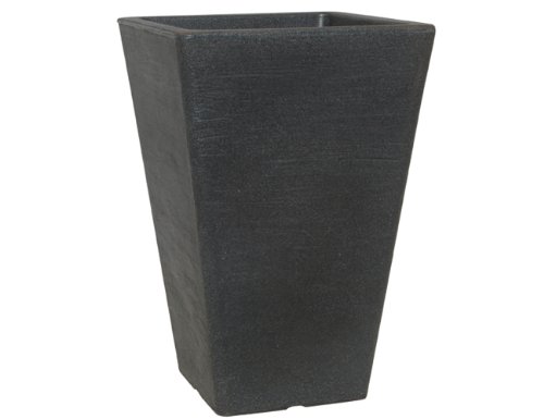 PP-Plastic 83-55-10 Gefäß Ken 35,7 x 35,7 x 53,5 cm, schwarz/granit