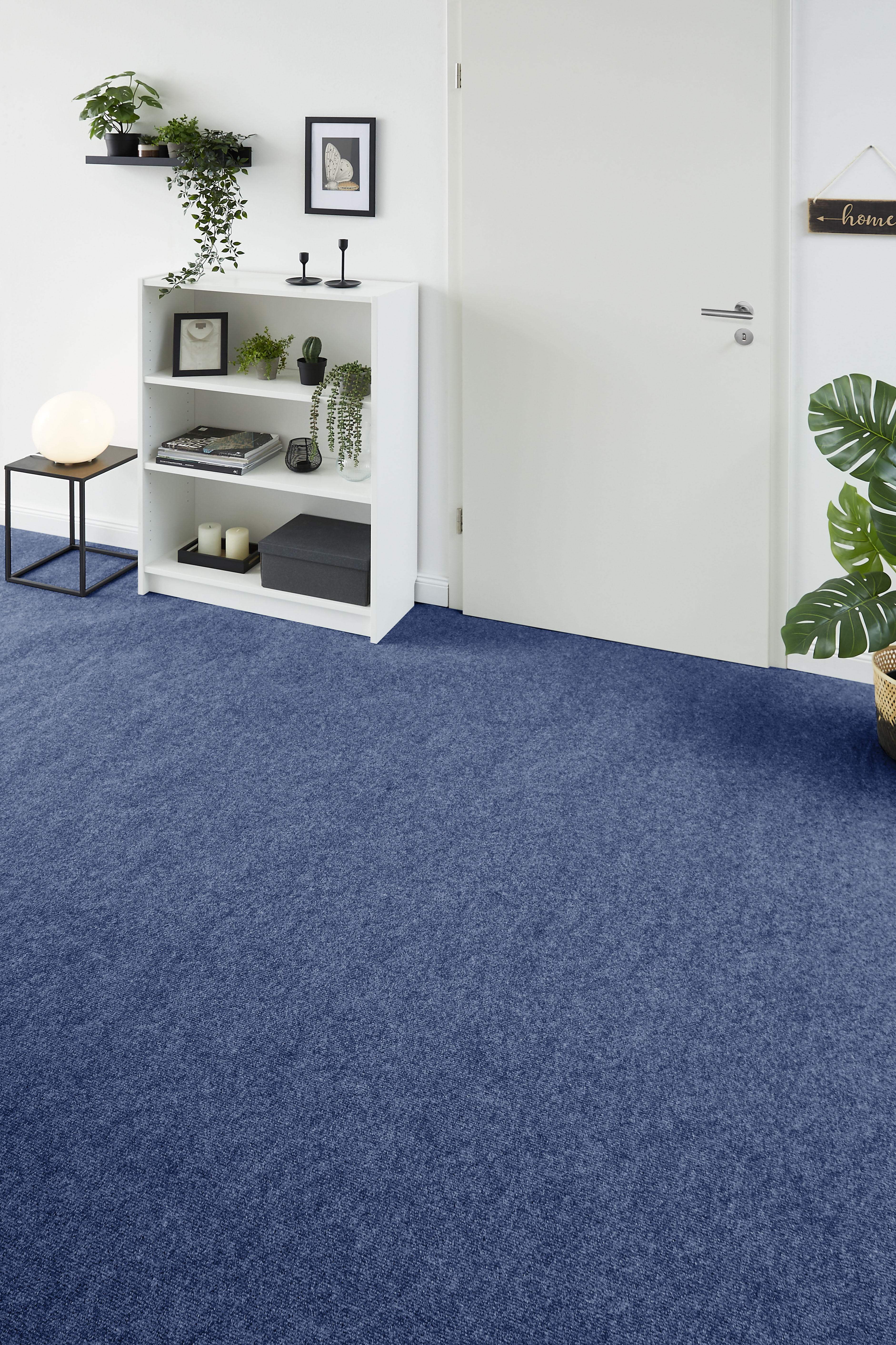 andiamo Teppichboden Milo Nadelfilz, robust, pflegeleicht, Büroteppich, Farbe:Blau, Größe:200 x 1000 cm