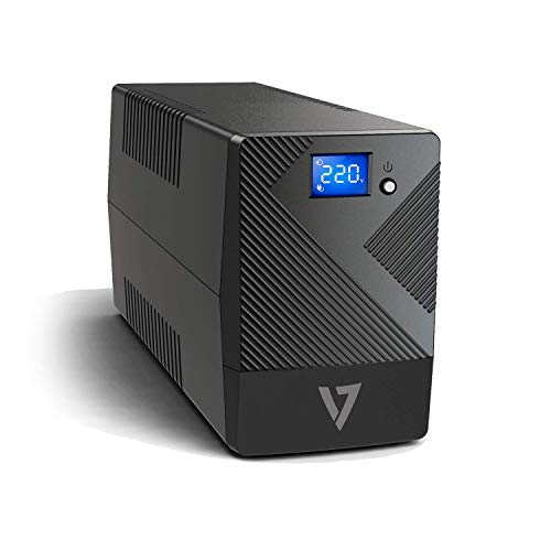 V7 UPS1P600EUPS 600 VA Desktop-USV mit 6 Ausgängen, Touch-LCD (UPS1P600E)