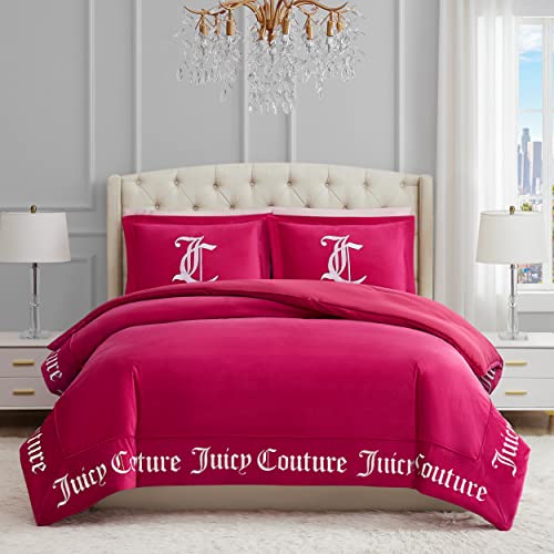 Juicy Couture - Bettdecken-Set – Gothic-Design-Bettwäsche – King – 3-teiliges Set beinhaltet (1) 274,3 x 233,7 cm Bettdecke und (2) 50,8 x 91,4 cm Kissenbezüge – knitterfrei –