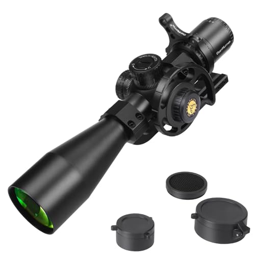 WestHunter Optics WHT 4-16X44 SFIR FFP Compact Scope, 1/10 Mil First Focal Plane Red Illumination Etched Glass Reticle, 30mm Tube Precision Scope Sight, with Picatinny Mount