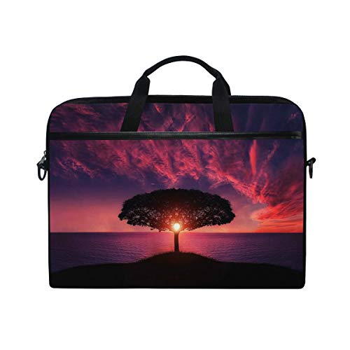 LUNLUMO Amazing Landscape Pueple Sunset Glow 15 Zoll Laptop und Tablet Tasche Durable Tablet Sleeve for Business/College/Women/Men