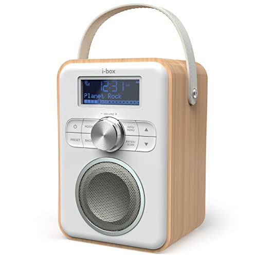 DAB/DAB+/FM-Radio mit Bluetooth, Netz- und Akkubetrieben, tragbar, wiederaufladbar, digitales Radio mit USB-Aufladung für 10 Stunden Wiedergabe