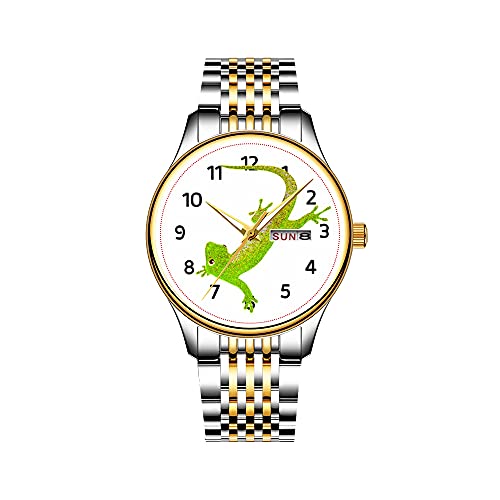 Uhren Herrenmode Japanische Quarz Datum Edelstahl Armband Gold Uhr Baby Ziege Socke Uhren