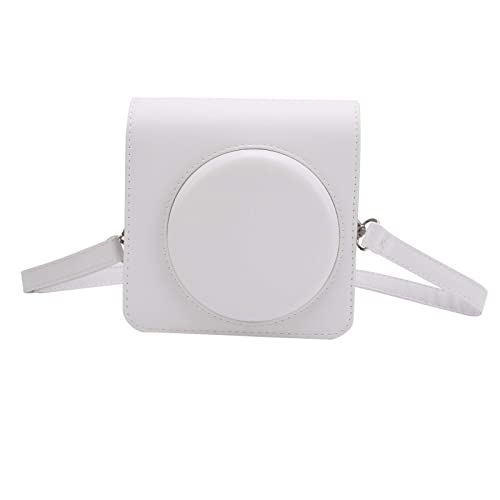 Kamera Schutzhülle, Mini Kamera PU Leder Schulter Kameratasche Fit für Instax SQUARE SQ1(Weiß)