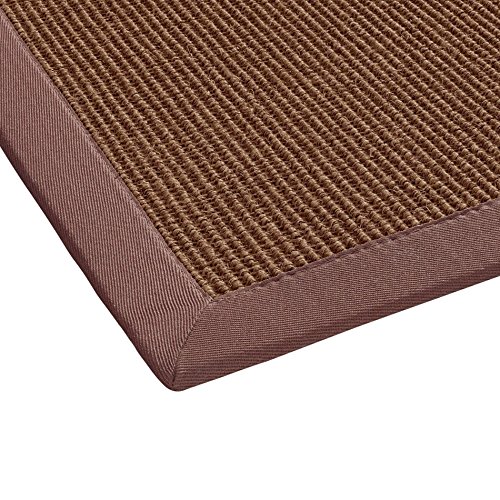 BODENMEISTER Sisal-Teppich modern hochwertige Bordüre Flachgewebe, verschiedene Farben und Größen, Variante: orange terra, 133x190