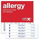 AIRx Filter Allergie 10x10x1 Luftfilter MERV 11 AC Ofen Faltenluftfilter Ersatz, weiß