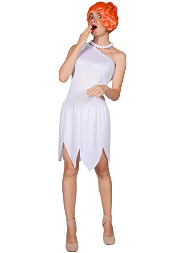 Ciao Damen Wilma Flintstones Costume Originale Donna (Taglia Unica Adulto) Kostüme, Bianco
