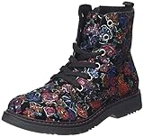 Richter Kinderschuhe Jungen Mädchen Prisma Stiefelette, Black (Blumenprint), 26 EU