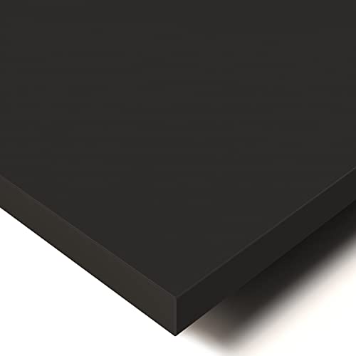 POKAR Tischplatte 2,5 cm Massiv Schreibtischplatte Bürotischplatte für Schreibtisch, Esstisch FSC-zertifizierte, Schwarz, 140 x 60 x 2,5 cm
