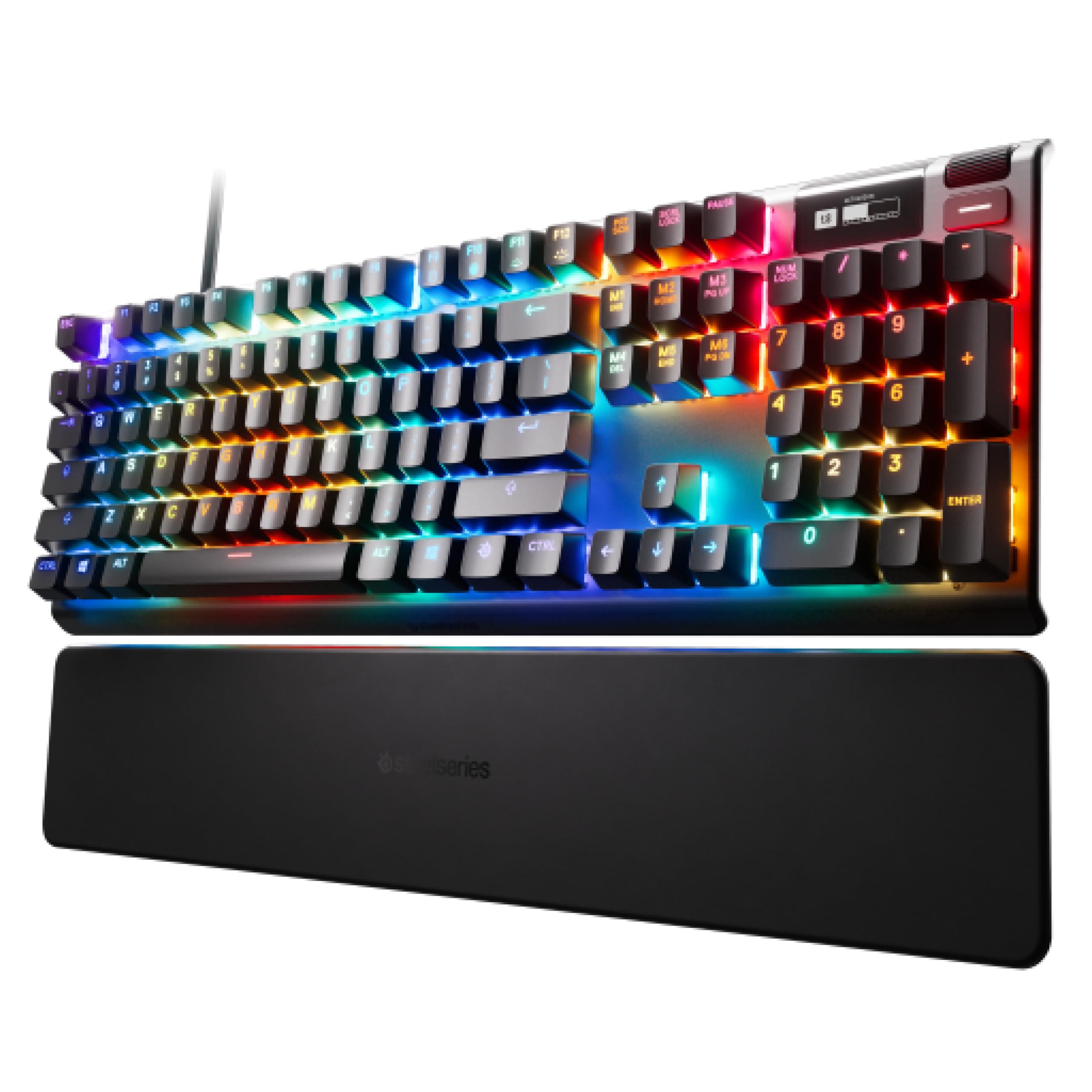SteelSeries Apex Pro HyperMagnetic Gaming-Tastatur – Die schnellste Tastatur der Welt – Anpassbares Ansprechverhalten – OLED-Bildschirm – RGB – USB-Passthrough – Französisches Tastatur (AZERTY)