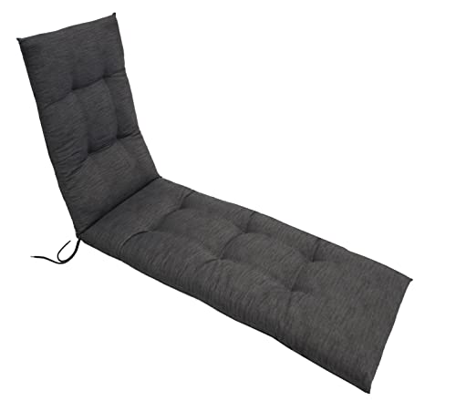 DEGAMO Auflage Arizona für Liege Deckchair Relaxsessel, 46x175cm, anthrazitfarben