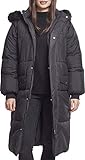 Urban Classics Damen Ladies Oversize Faux Fur Puffer Coat Jacke, Schwarz (blk/blk 00017), X-Large