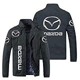 Outwear Herrenjacke - Mazda 3D Prin Jacken Stehkragen Business Casual Teenager Jacken Winddicht Radfahren Jersey C-X-Large
