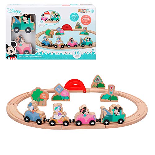 WOOMAX - Tren madera Mickey y Minnie Disney baby (ColorBaby 48703)