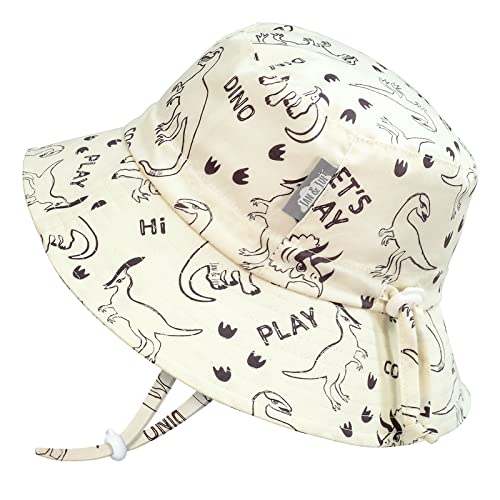Jan & Jul Infant Summer Cotton Sun-Hat, UPF 50+, Foldable (S: 0-6 Months, Dino Play)