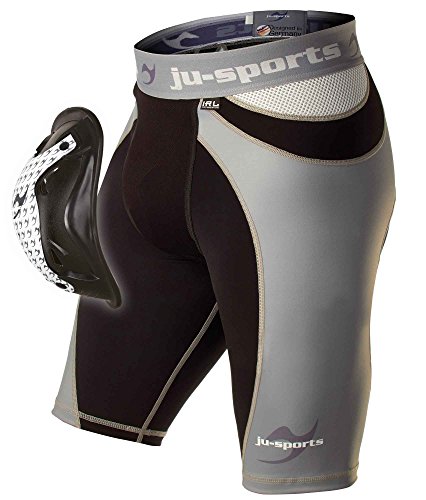 Ju-Sports Compression ProLine Short + Motion Pro Flexcup - Belüftete Kompressions Shorts mit abnehmbarem Tiefschutz I Für optimalen Muskeltonus, S-XXL