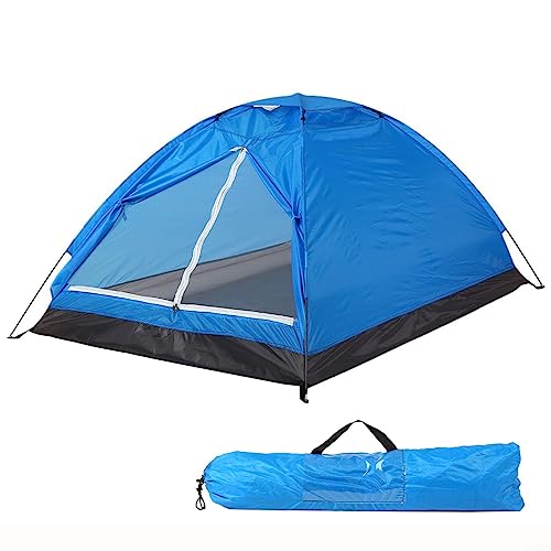 Campingzelt für 2 Personen, wasserdicht, Rucksackreisen, Zelte, einfacher Aufbau, leicht, für Wandern, Hinterhof, Blau