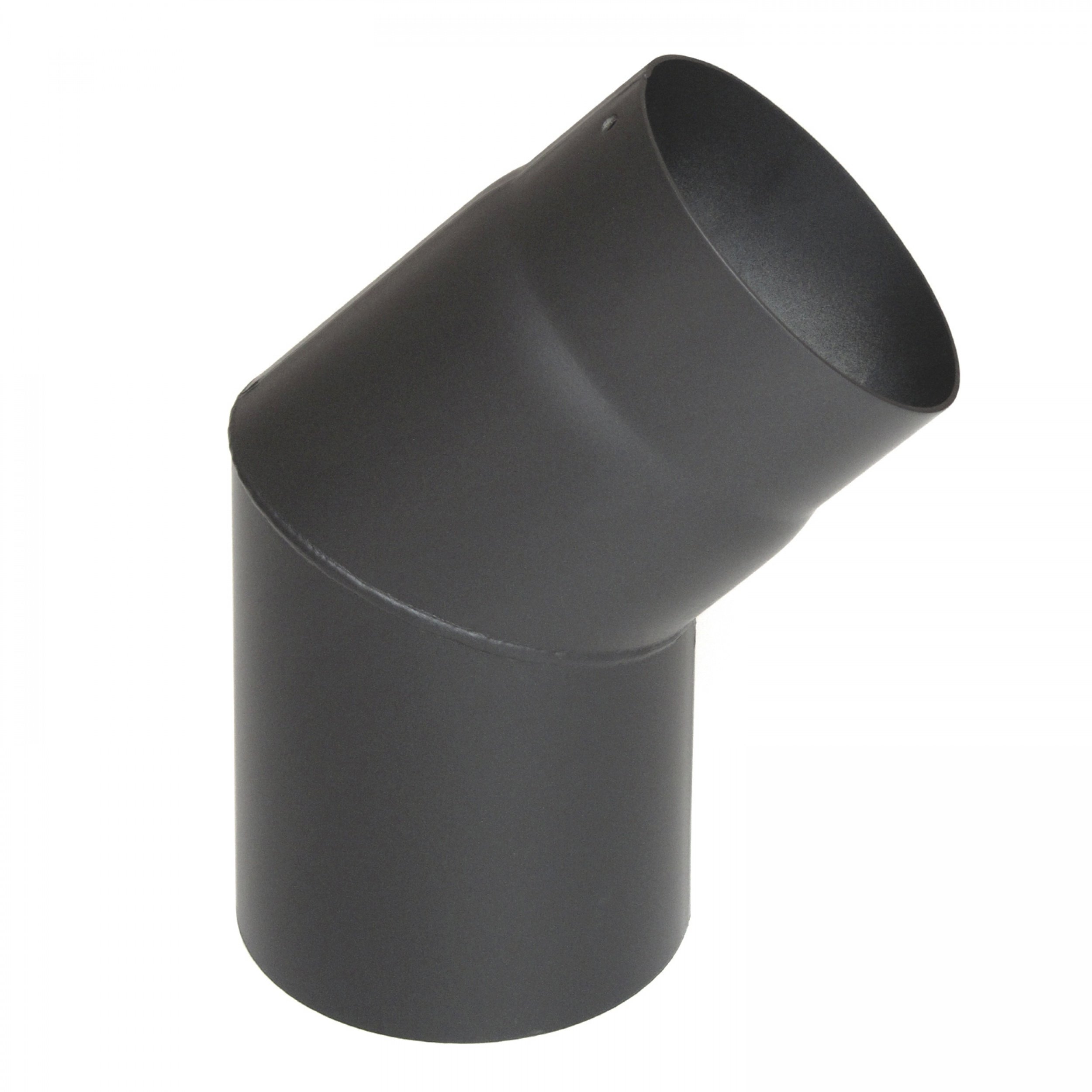 raik Rauchrohrbogen/Ofenrohrbogen 45° 2-teilig 120 mm Durchmesser ohne Reinigungsöffnung Stahlblech 2 mm Gussgrau SH027-120-gg